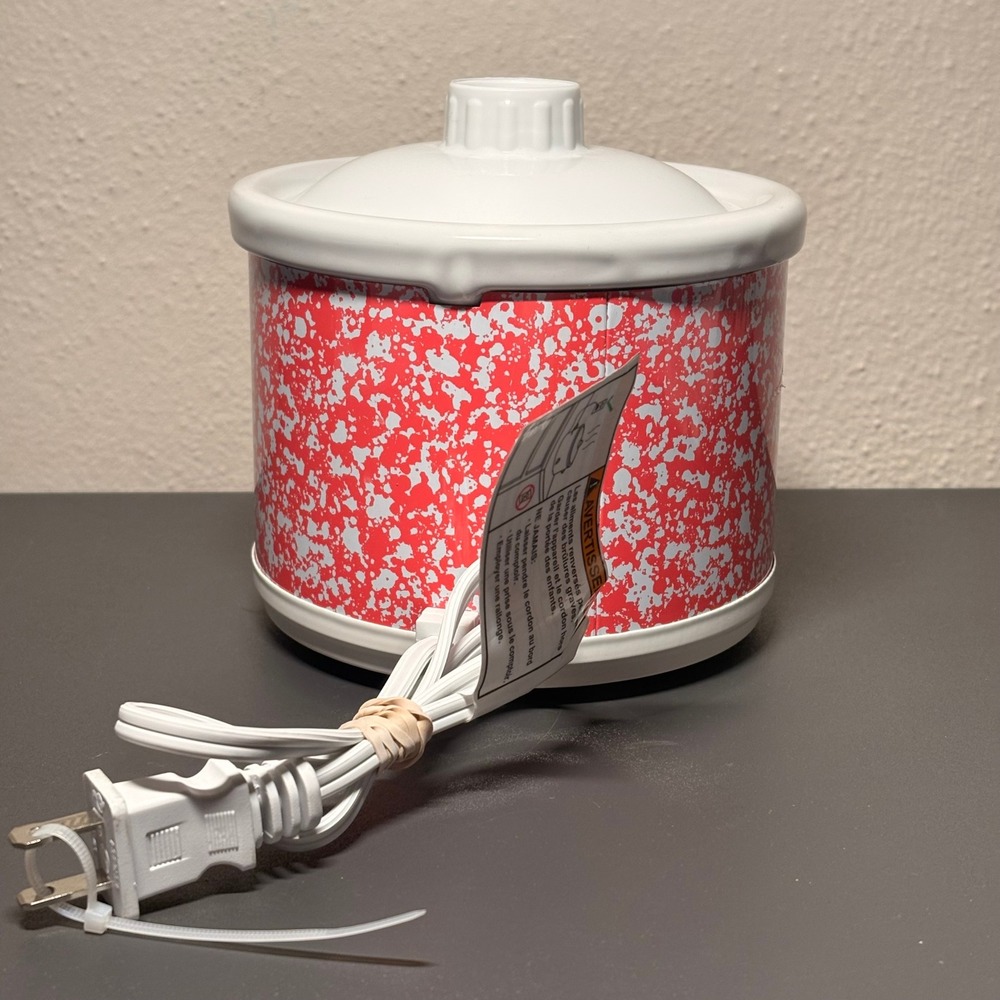 The Pioneer Woman Mini Slow Cooker Red White Speckled Good 0.65 Quart Dip Warmer - Picture 5 of 9